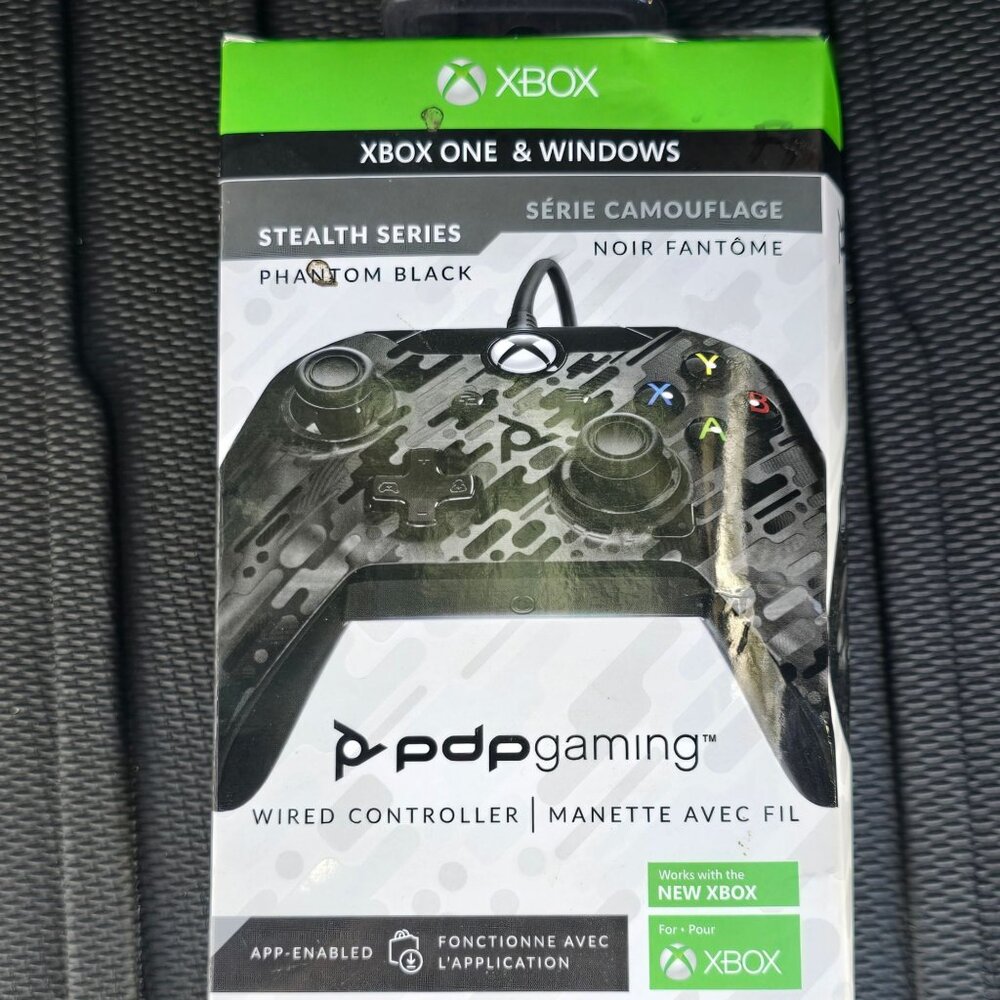 Xbox One & Windows PDP Gaming Wired Controller Stealth Series Phantom Black Dual